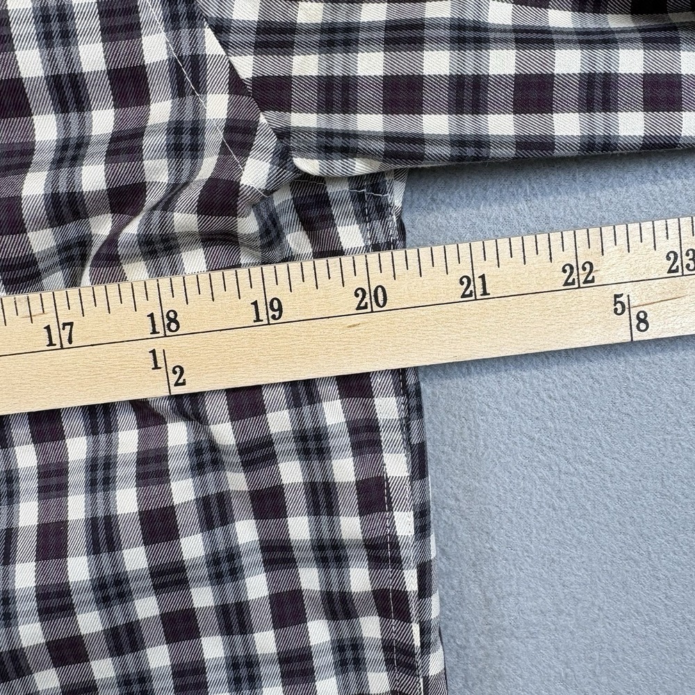 Jos A Bank Reserve No Wrinkle Tailored Fit Shirt Men's Medium Plaid Cotton - Picture 5 of 7